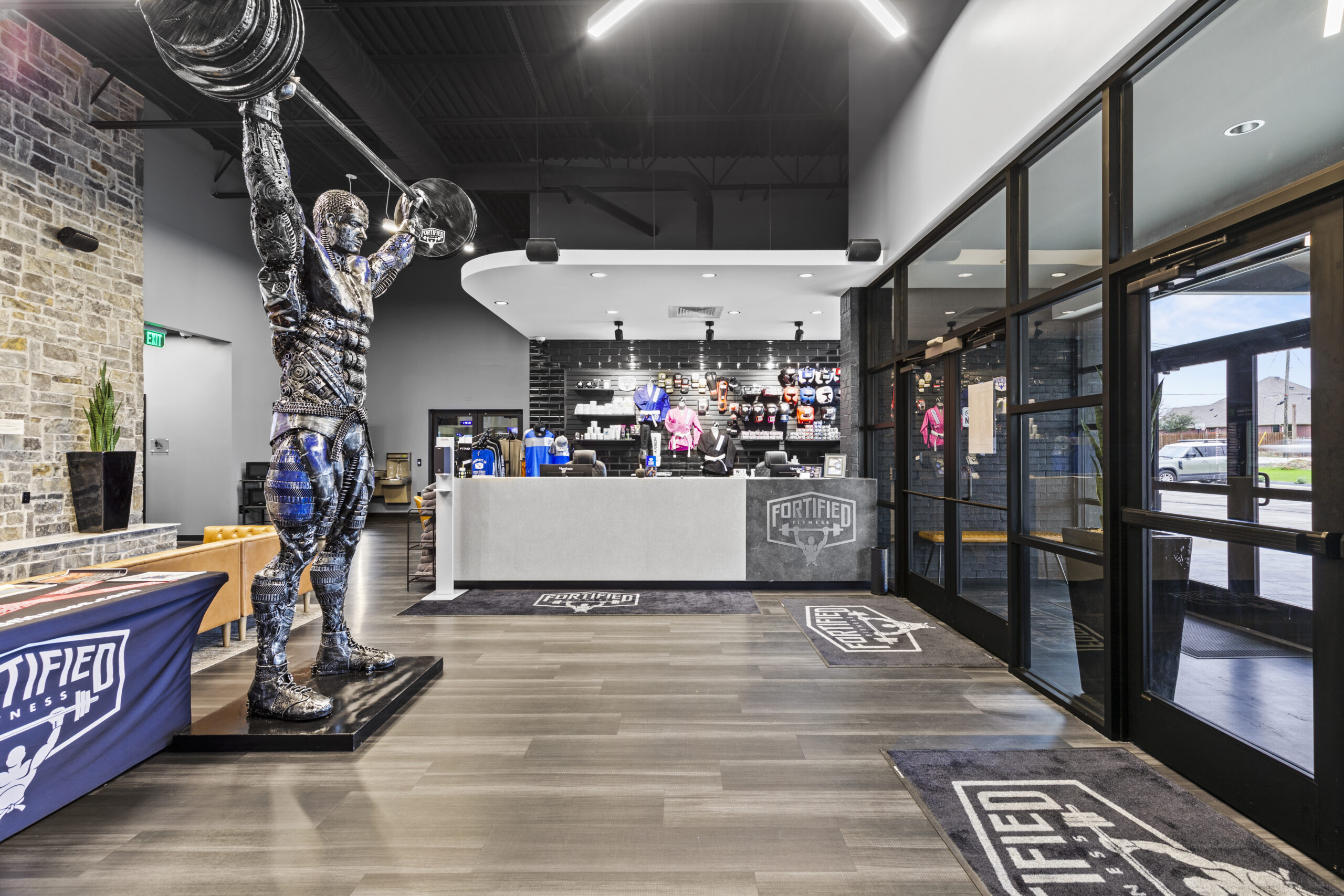 Fortified Fitness Lobby and Front Entrance in Willow Park, Texas